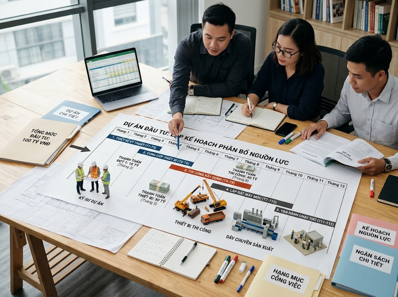 Hoạch định nguồn lực đầu tư theo nhu cầu, khả năng và tiến độ triển khai